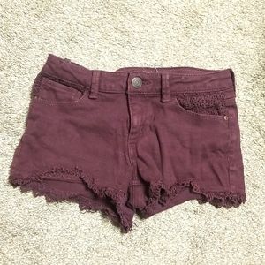 Junior's burgundy Mudd shorts